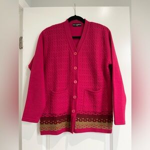 NWOT | P.N. DAWAR | Textured & Knitted Cardigan | Women’s Size XXL | Pink